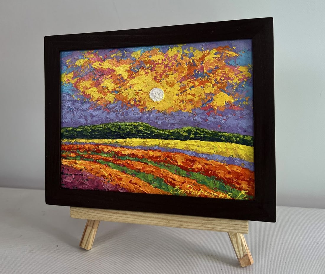 Oil painting Bright lights of sunset V. Zadorozhnya - 2