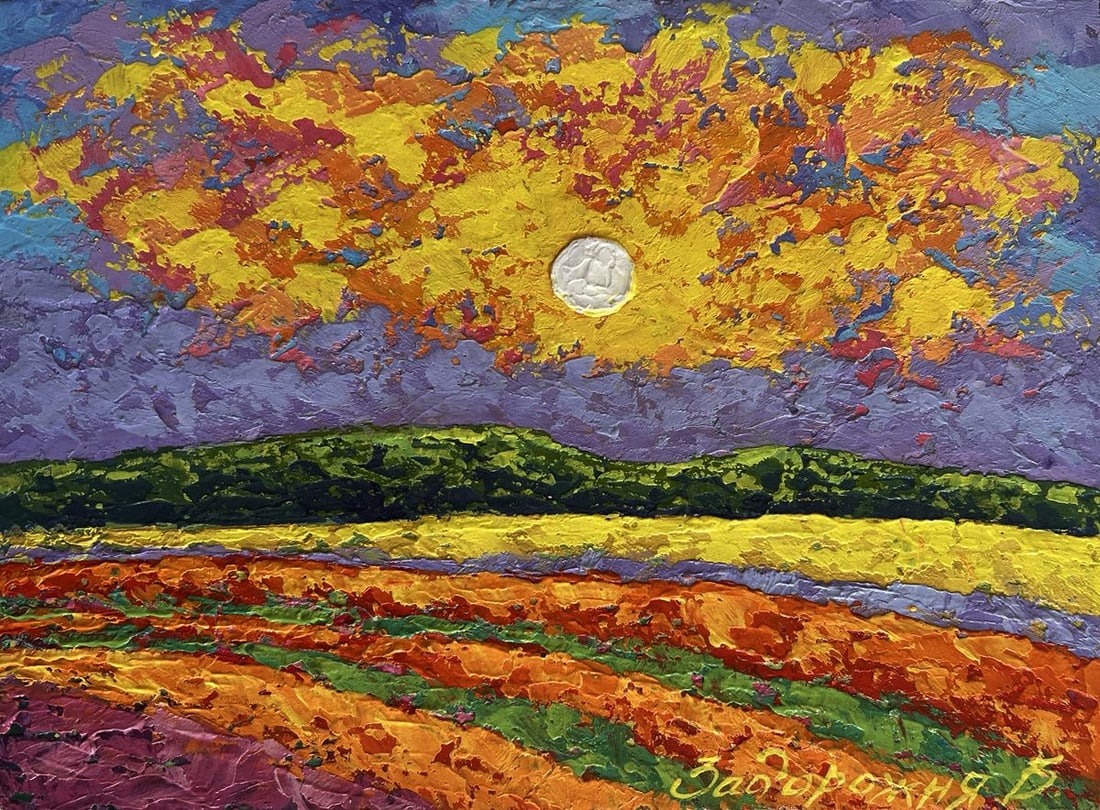 Oil painting Bright lights of sunset V. Zadorozhnya - 3