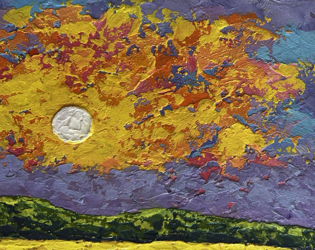 Oil painting Bright lights of sunset V. Zadorozhnya - 4