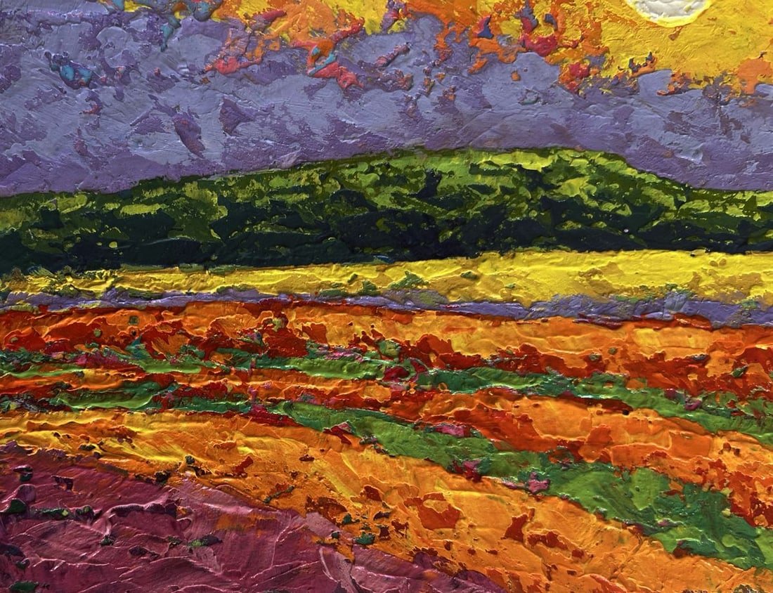 Oil painting Bright lights of sunset V. Zadorozhnya - 6