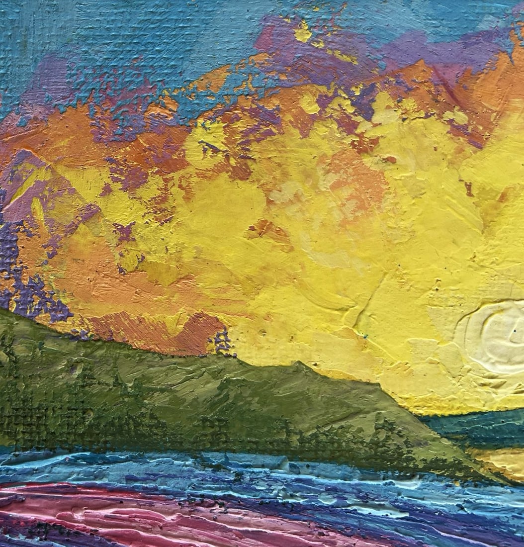 Oil painting Yellow lights of sunset V. Zadorozhnya - 6