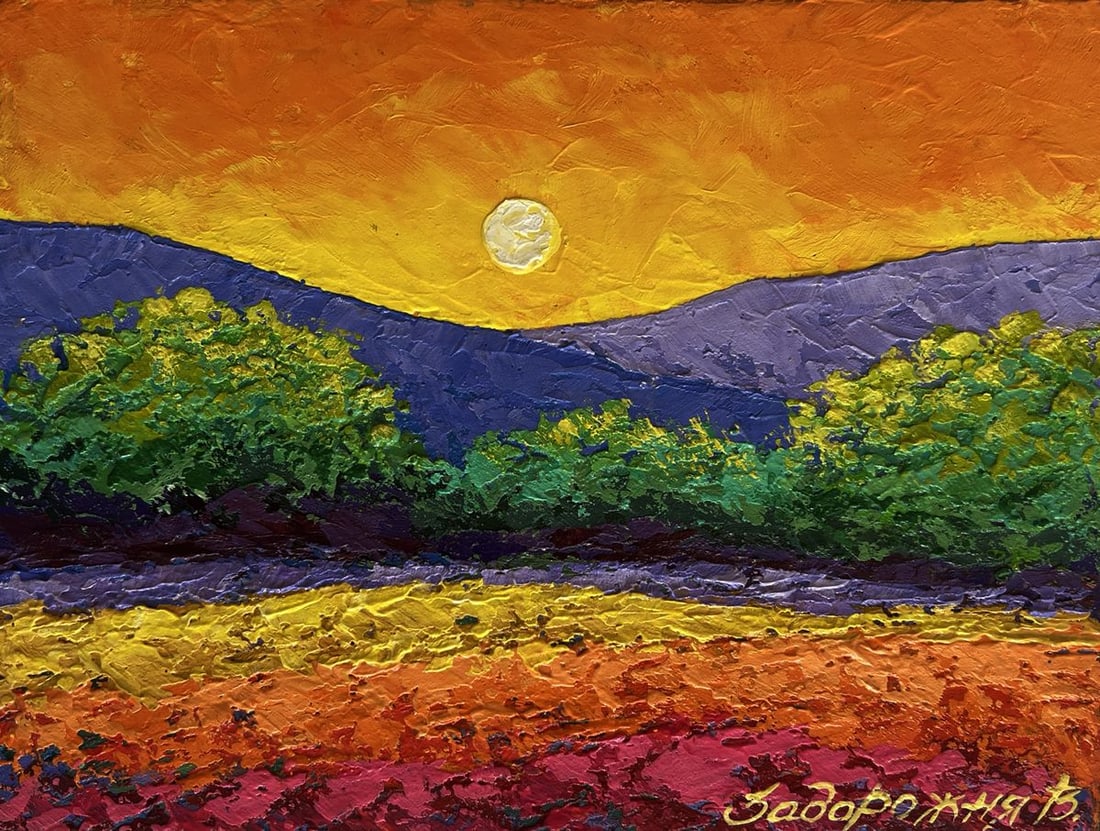 Oil painting Warm evening wind V. Zadorozhnya - 3