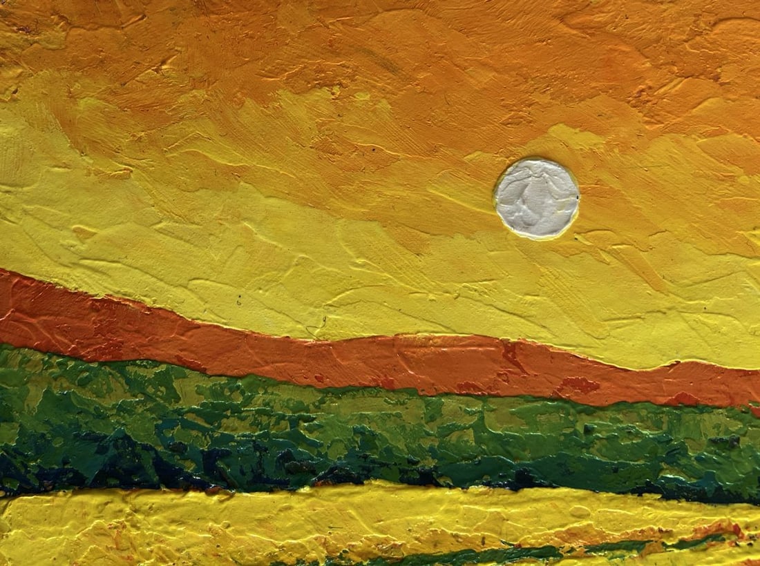 Oil painting Summer silence with sunset V. Zadorozhnya - 5