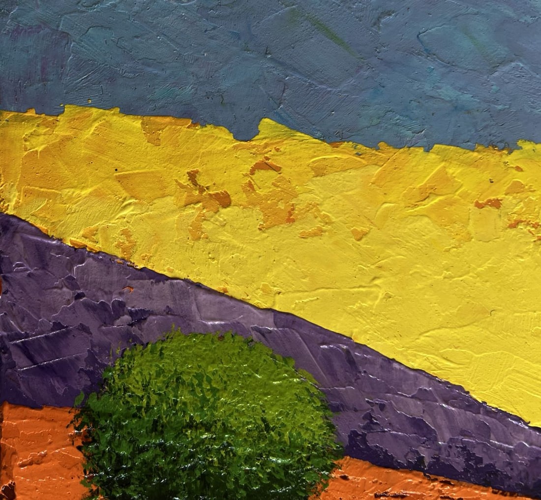 Oil painting Flaming mountain peaks V. Zadorozhnya - 5