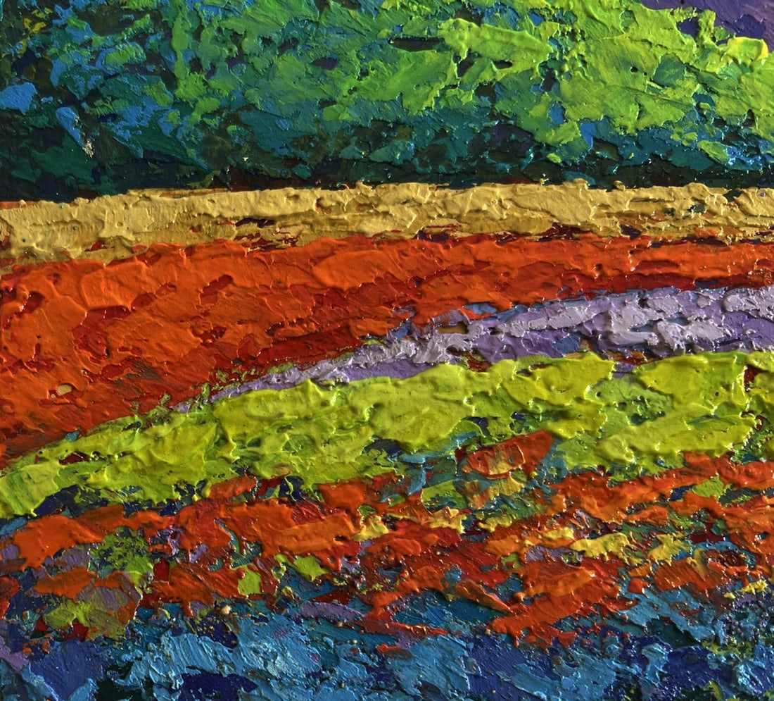 Oil painting Shades of yellow sunset V. Zadorozhnya - 5