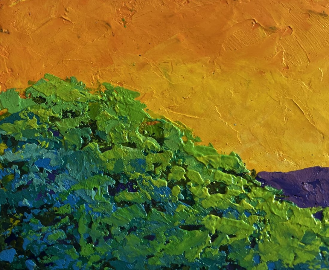 Oil painting Shades of yellow sunset V. Zadorozhnya - 6