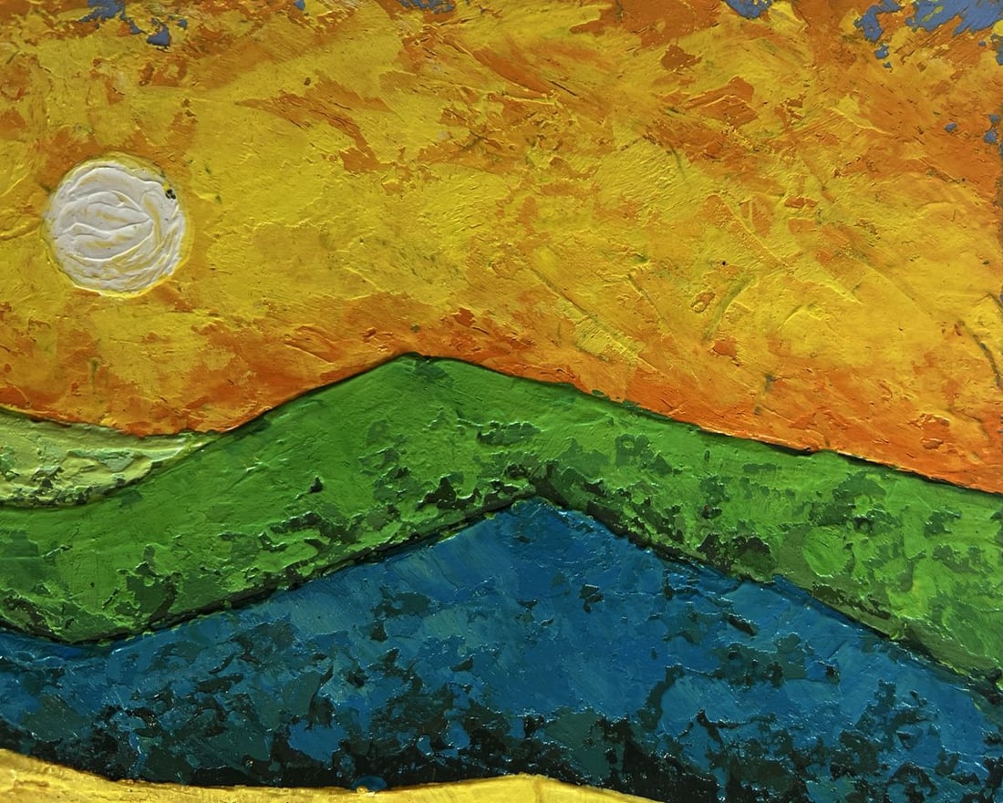 Oil painting Silhouettes of flower meadows V. Zadorozhnya - 4