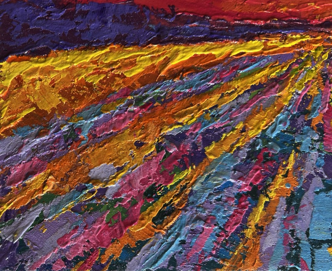 Oil painting Yellow rays of sunset V. Zadorozhnya - 6