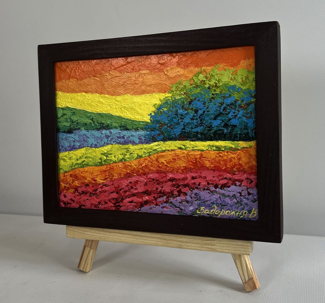 Oil painting Fiery sunset on the horizon V. Zadorozhnya - 2