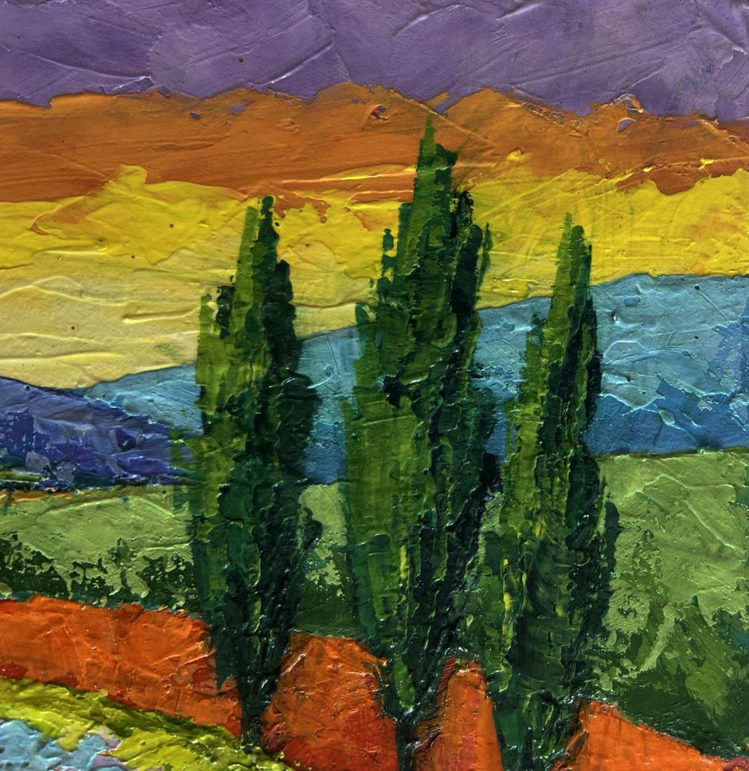 Oil painting Flower fields and sunset V. Zadorozhnya - 5