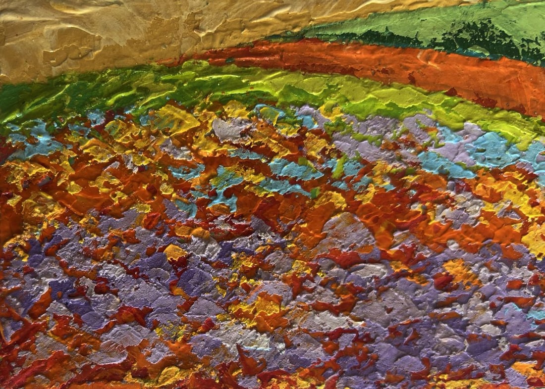 Oil painting Flower fields and sunset V. Zadorozhnya - 6