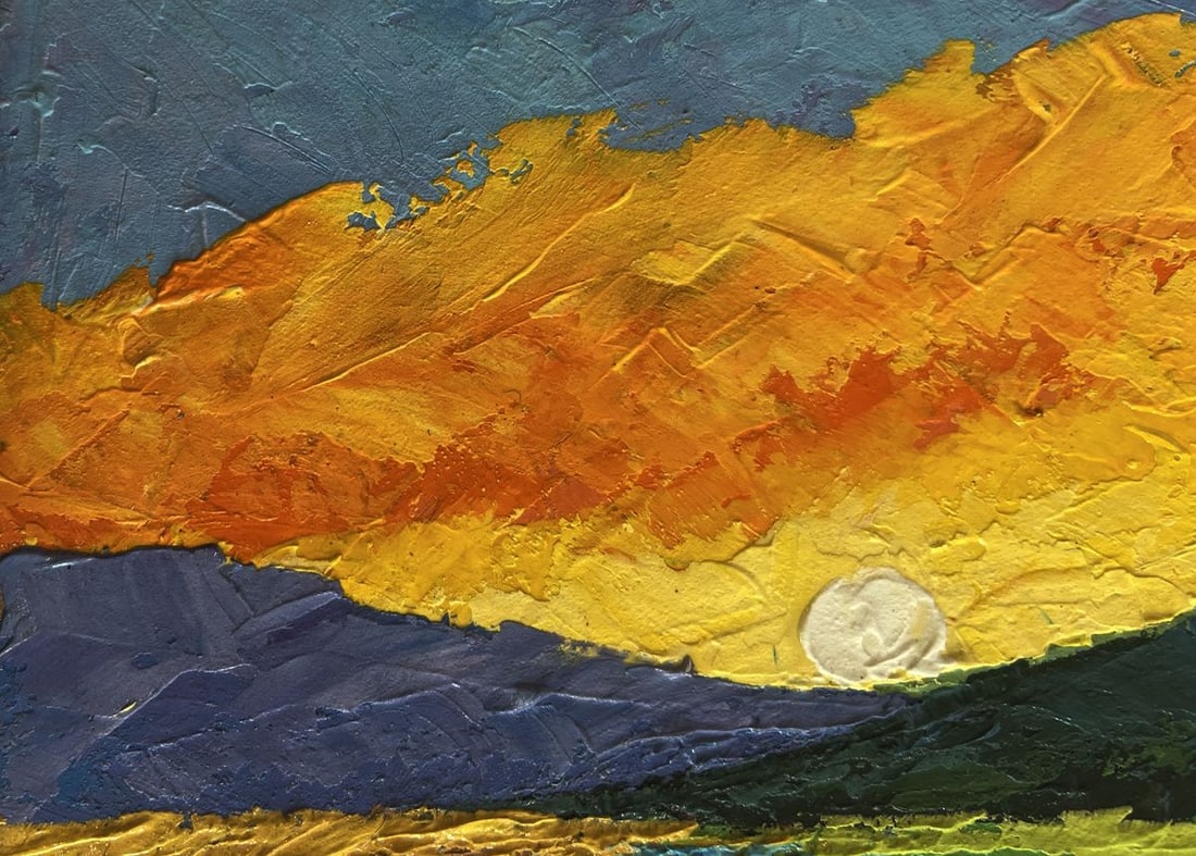 Oil painting Shades of fiery sunset V. Zadorozhnya - 6