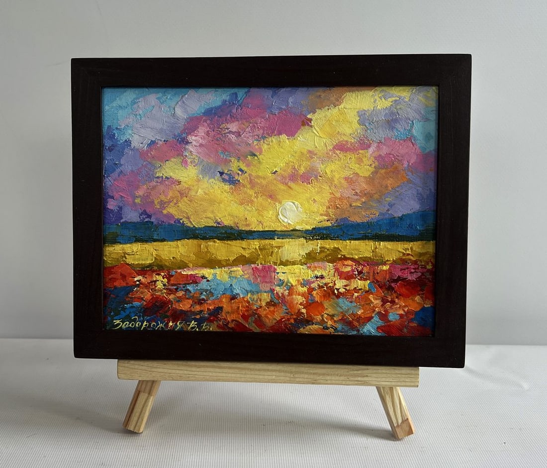 Oil painting Sunset after the rain V. Zadorozhnya (1 of 8)
