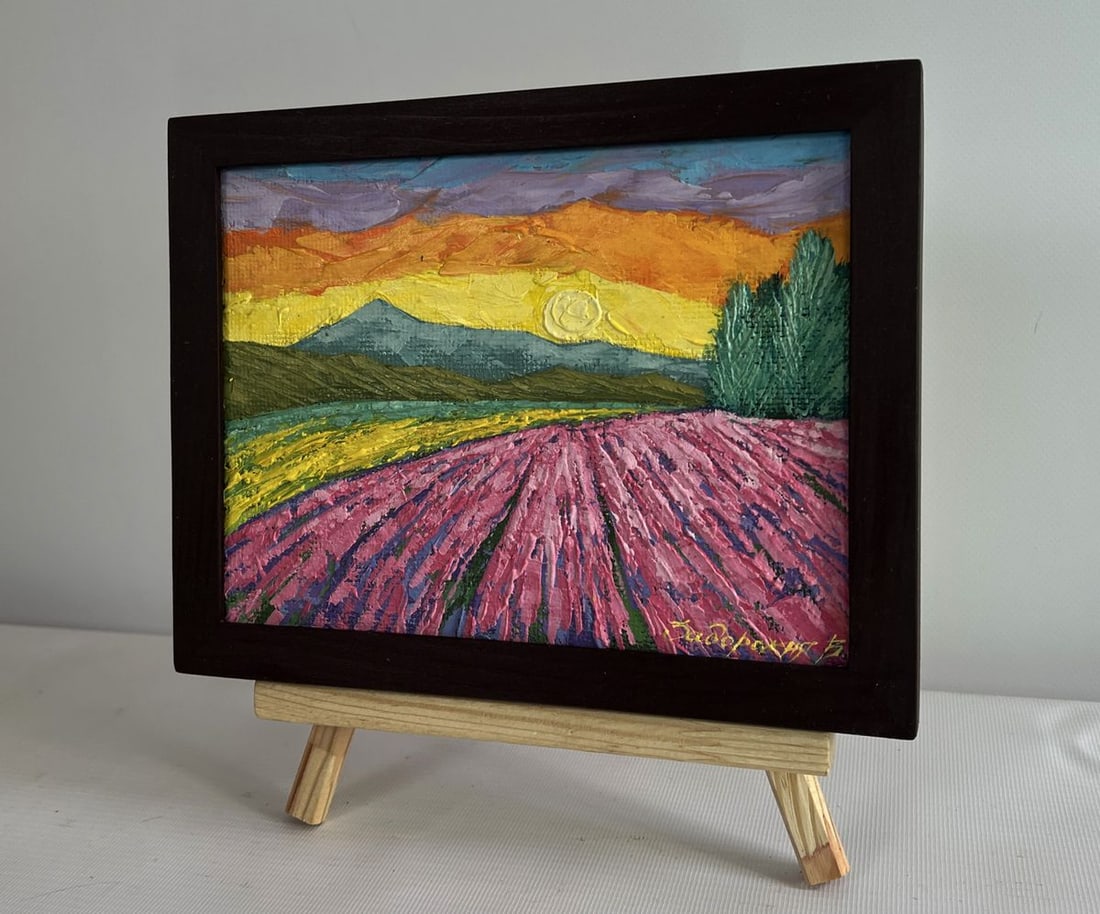 Oil painting Watching the shades of the sunset V. Zadorozhnya - 2