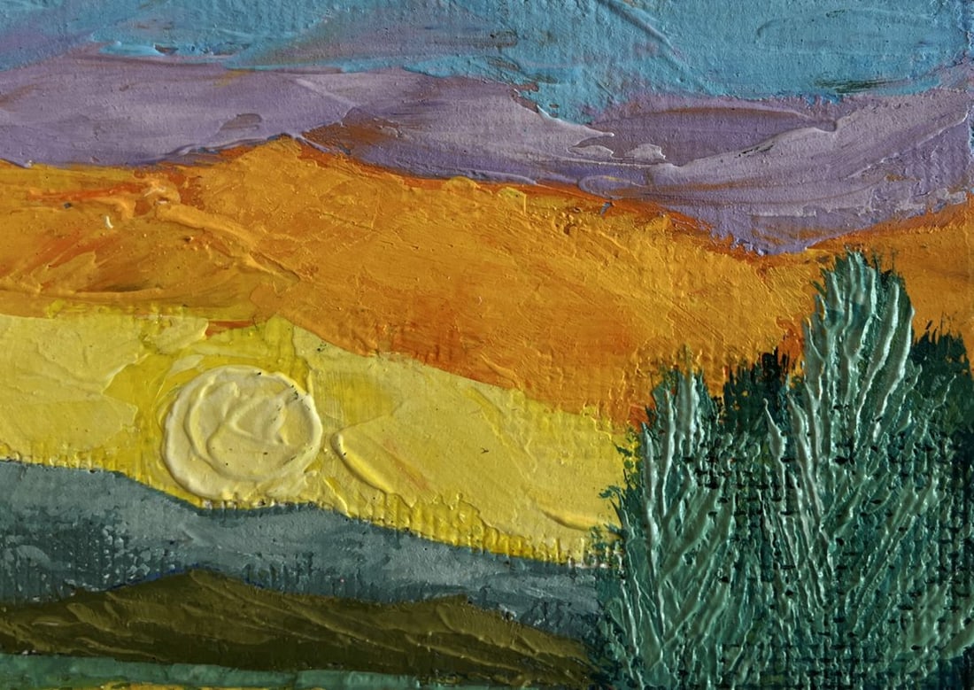 Oil painting Watching the shades of the sunset V. Zadorozhnya - 4
