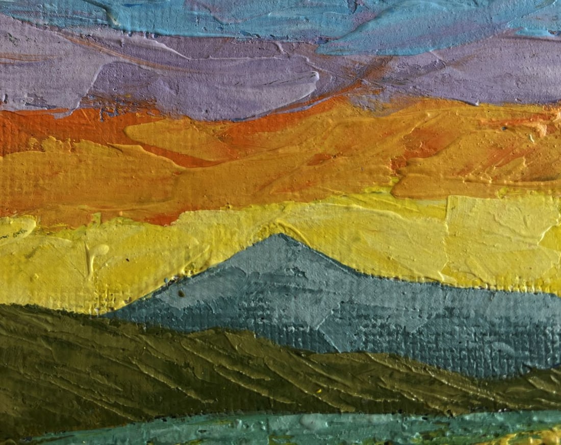 Oil painting Watching the shades of the sunset V. Zadorozhnya - 6