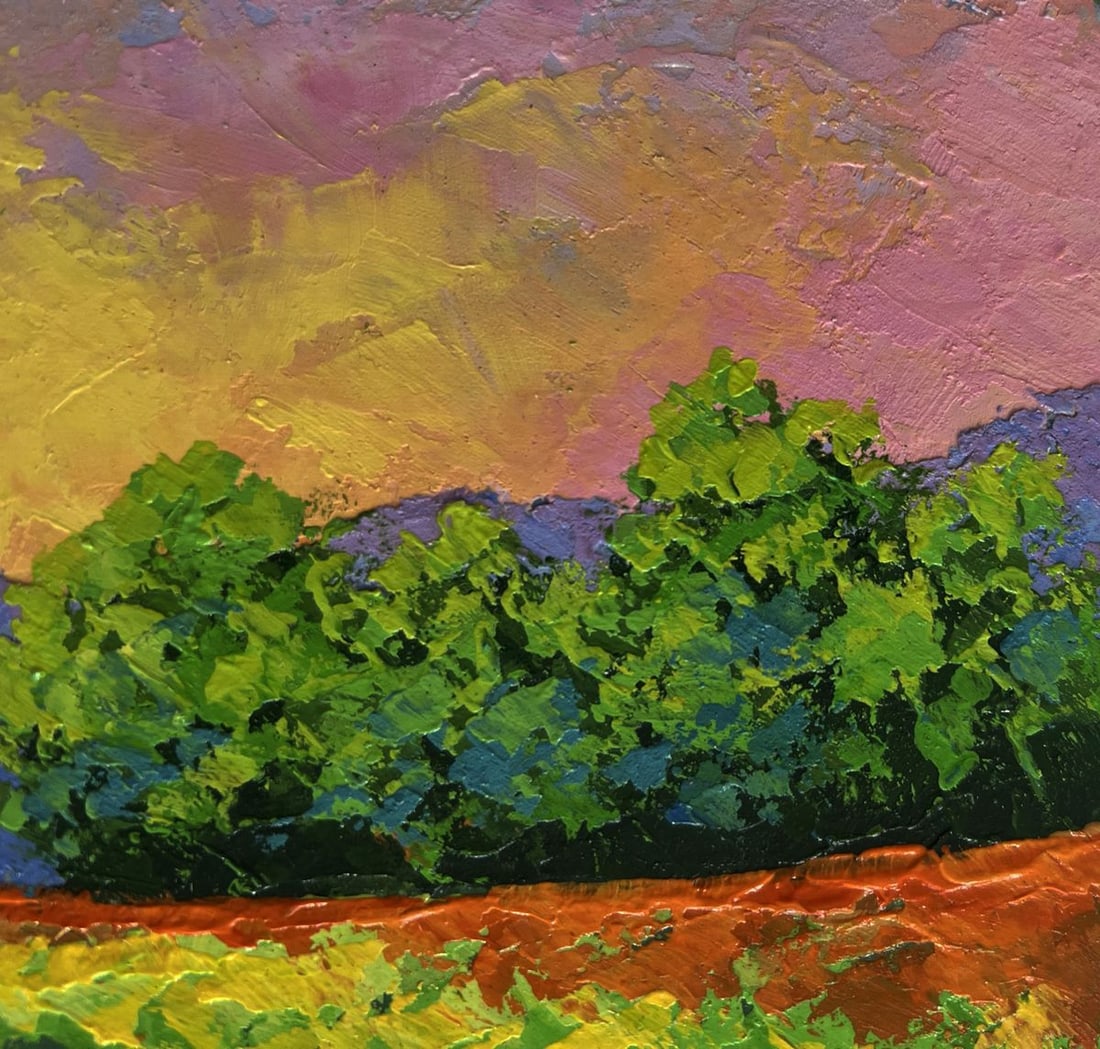 Oil painting Flower field in the sunset glow V. Zadorozhnya - 4