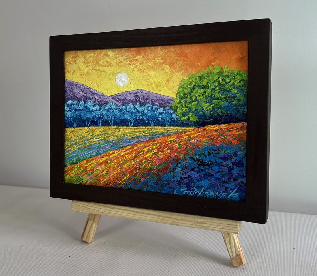 Oil painting Quiet evening in blue shadows V. Zadorozhnya - 2