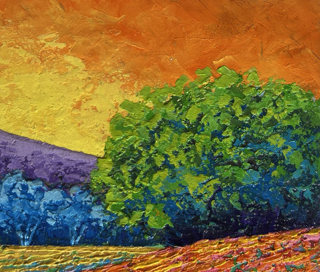 Oil painting Quiet evening in blue shadows V. Zadorozhnya - 4