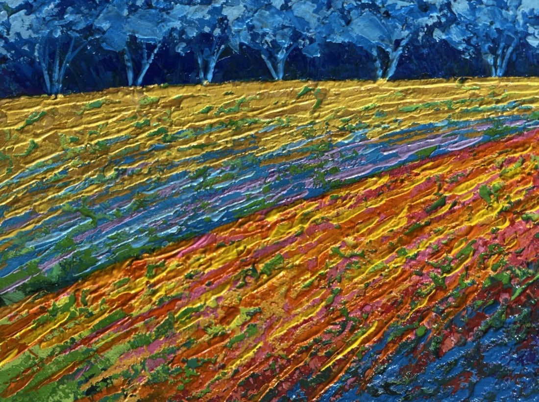Oil painting Quiet evening in blue shadows V. Zadorozhnya - 6