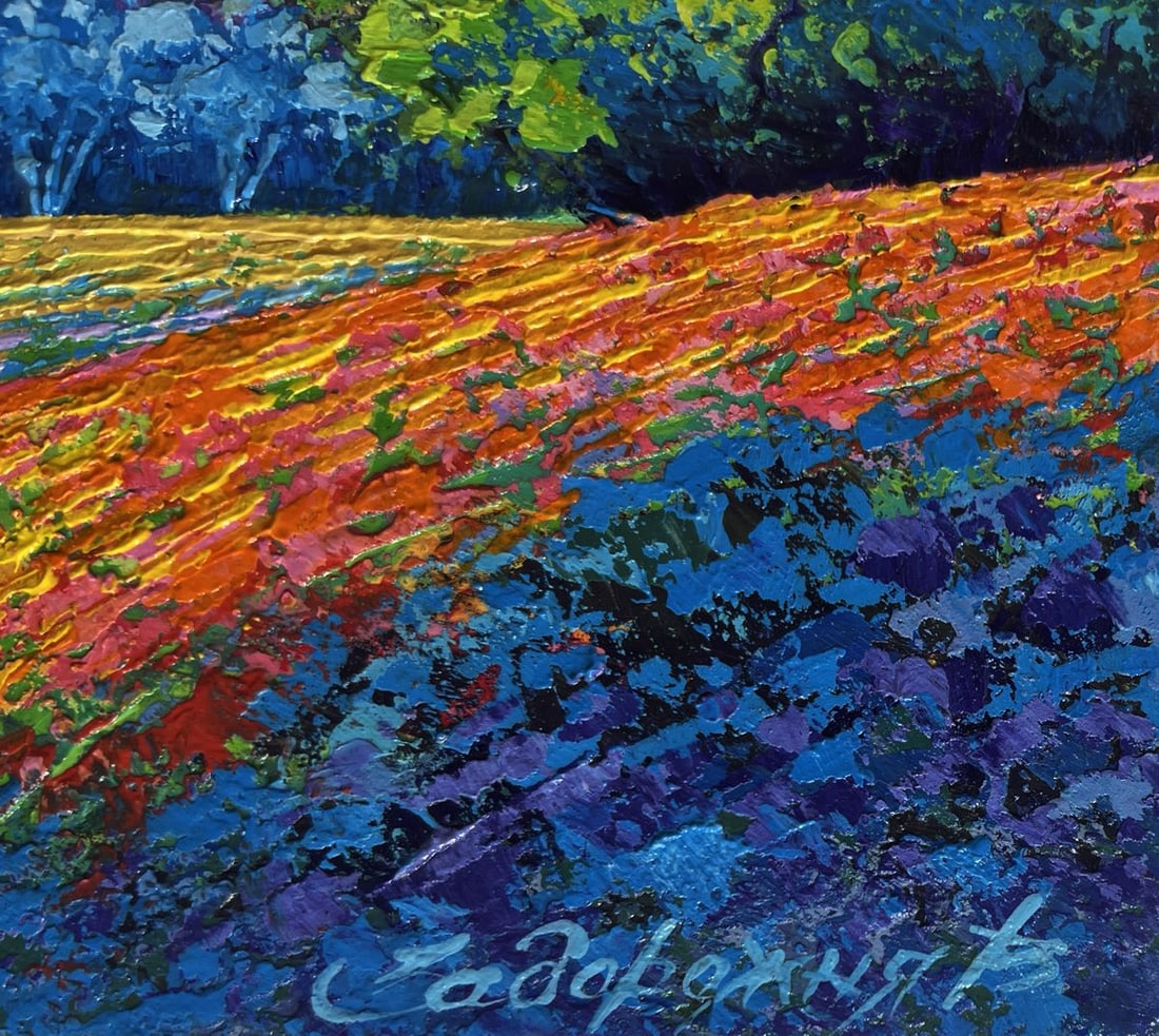 Oil painting Quiet evening in blue shadows V. Zadorozhnya - 7