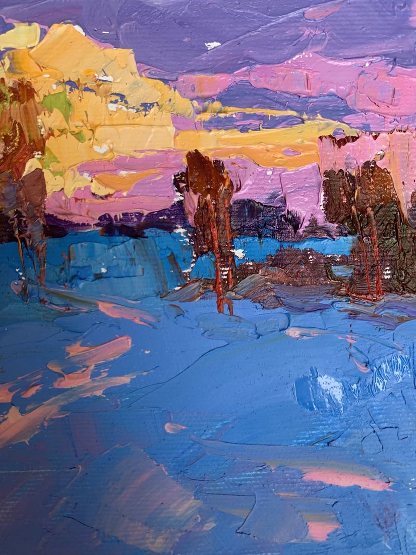 Oil painting In the evening in the cold Oksana Kalenyuk - 10