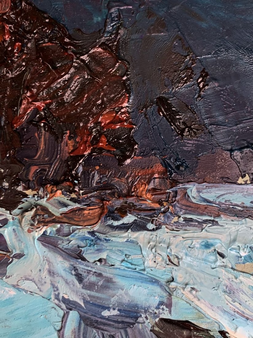 Oil painting Winter edge of the village Alexander Cherednichenko - 10