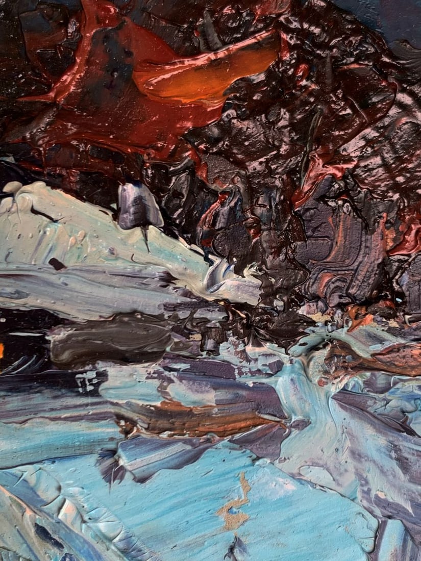Oil painting Winter edge of the village Alexander Cherednichenko - 8