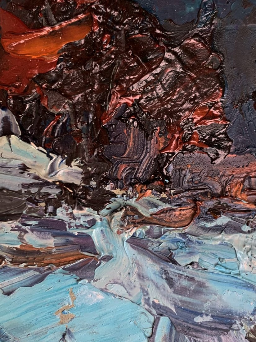 Oil painting Winter edge of the village Alexander Cherednichenko - 9