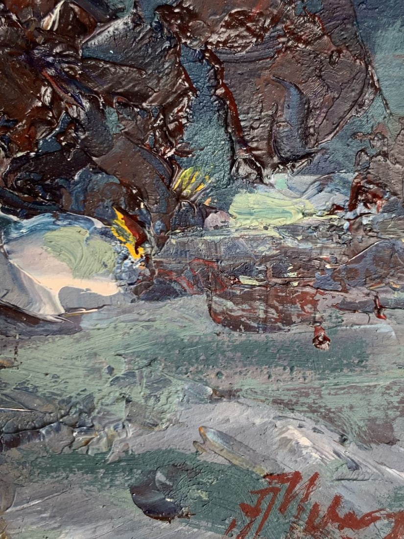 Oil painting Moonlit winter night Alexander Cherednichenko - 11