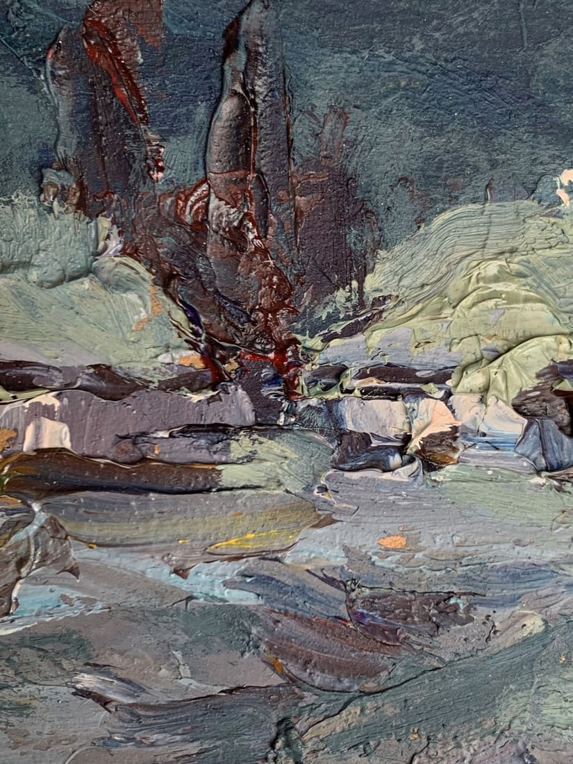 Oil painting Moonlit winter night Alexander Cherednichenko - 8