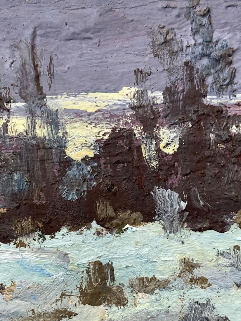 Oil painting Winter evening in nature Leonid Maistrenko - 10