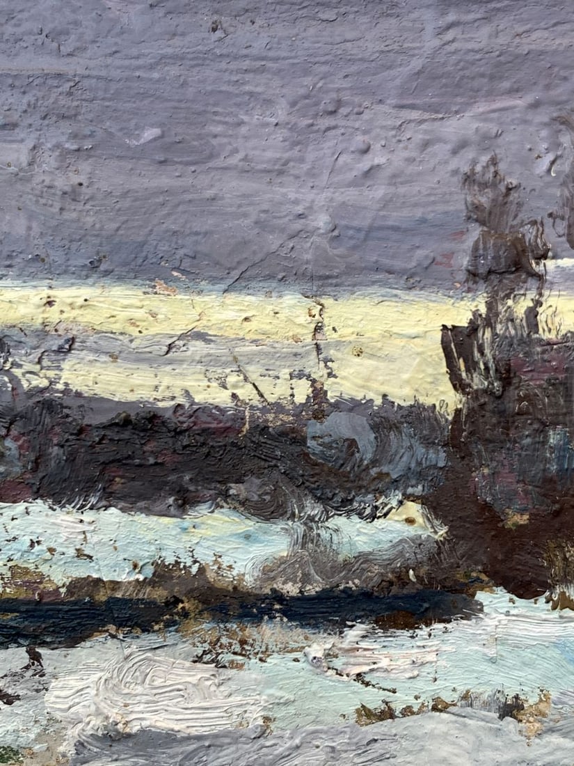 Oil painting Winter evening in nature Leonid Maistrenko - 5