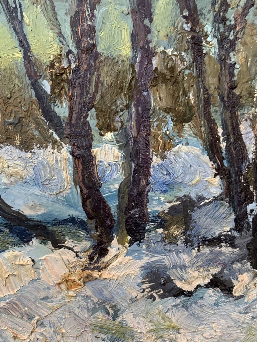 Oil painting Evening sun rays Leonid Maistrenko - 8