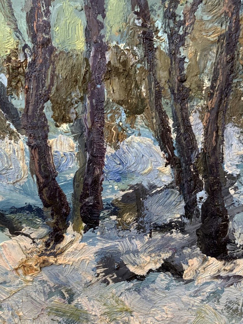Oil painting Evening sun rays Leonid Maistrenko - 9
