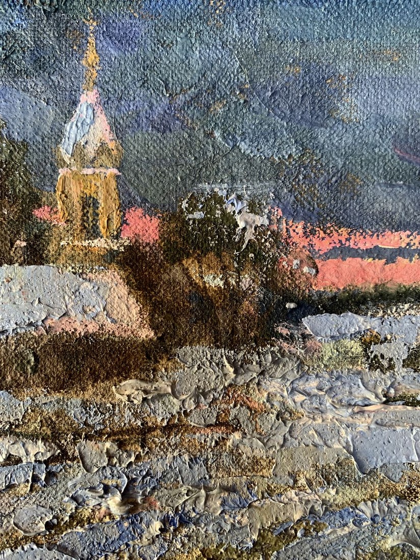 Oil painting Gentle winter sunset Leonid Maistrenko - 6