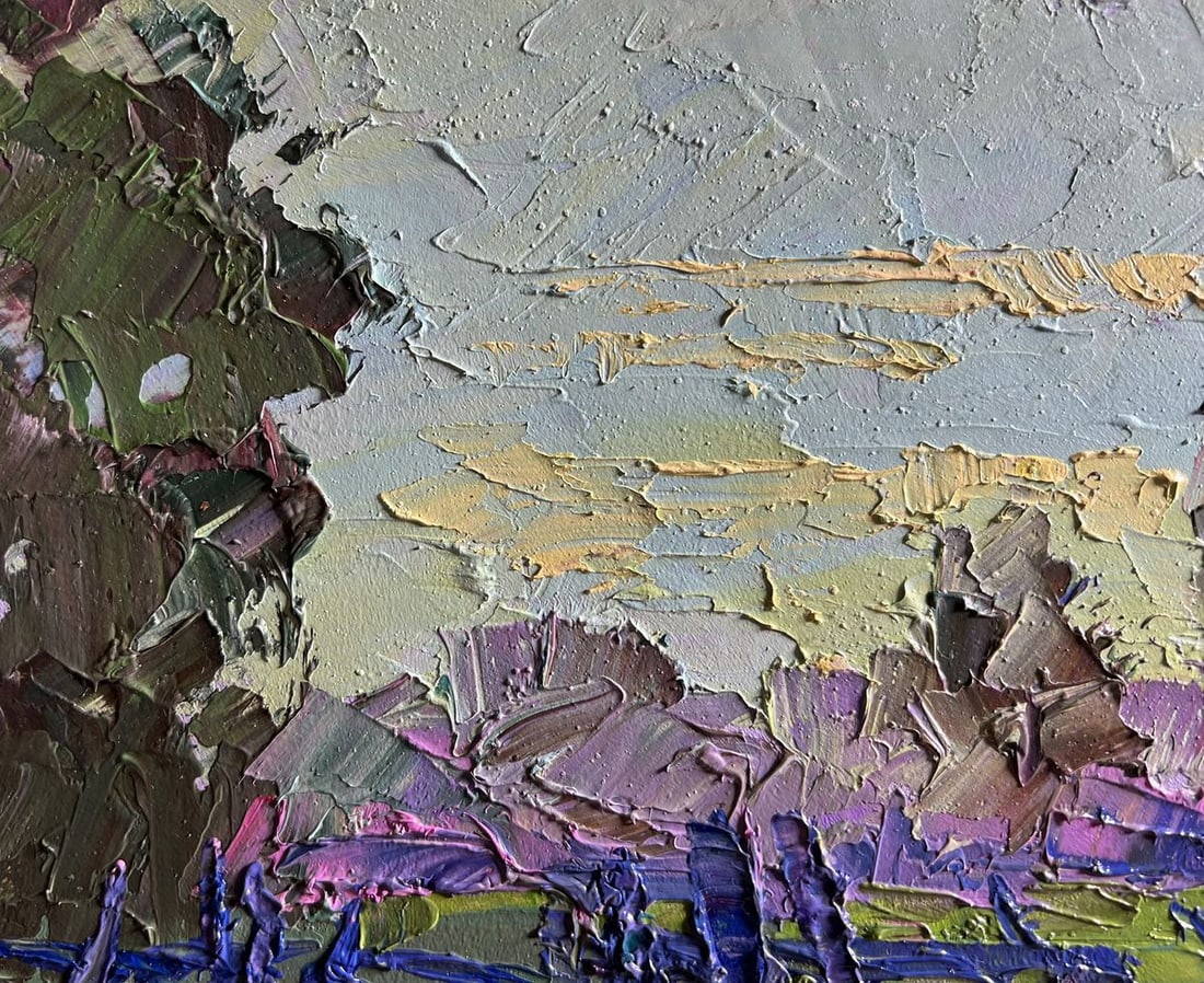 Oil painting It's getting dark in the field Boris Serdyuk - 6