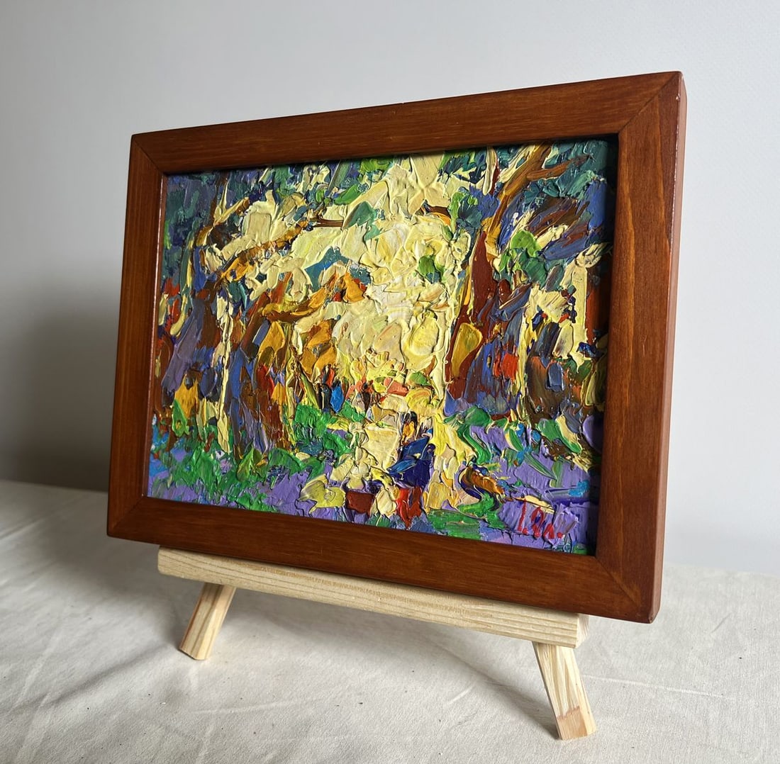 Oil painting Walking in the old park Alex Kalenyuk - 2