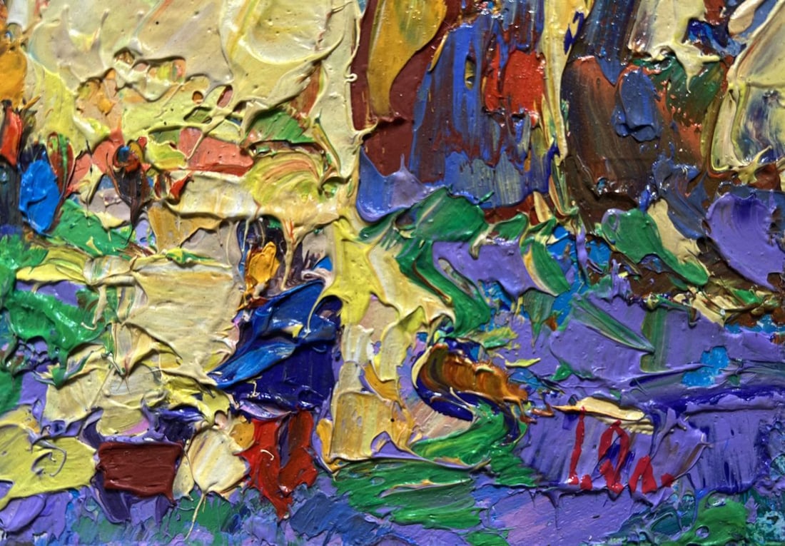 Oil painting Walking in the old park Alex Kalenyuk - 9