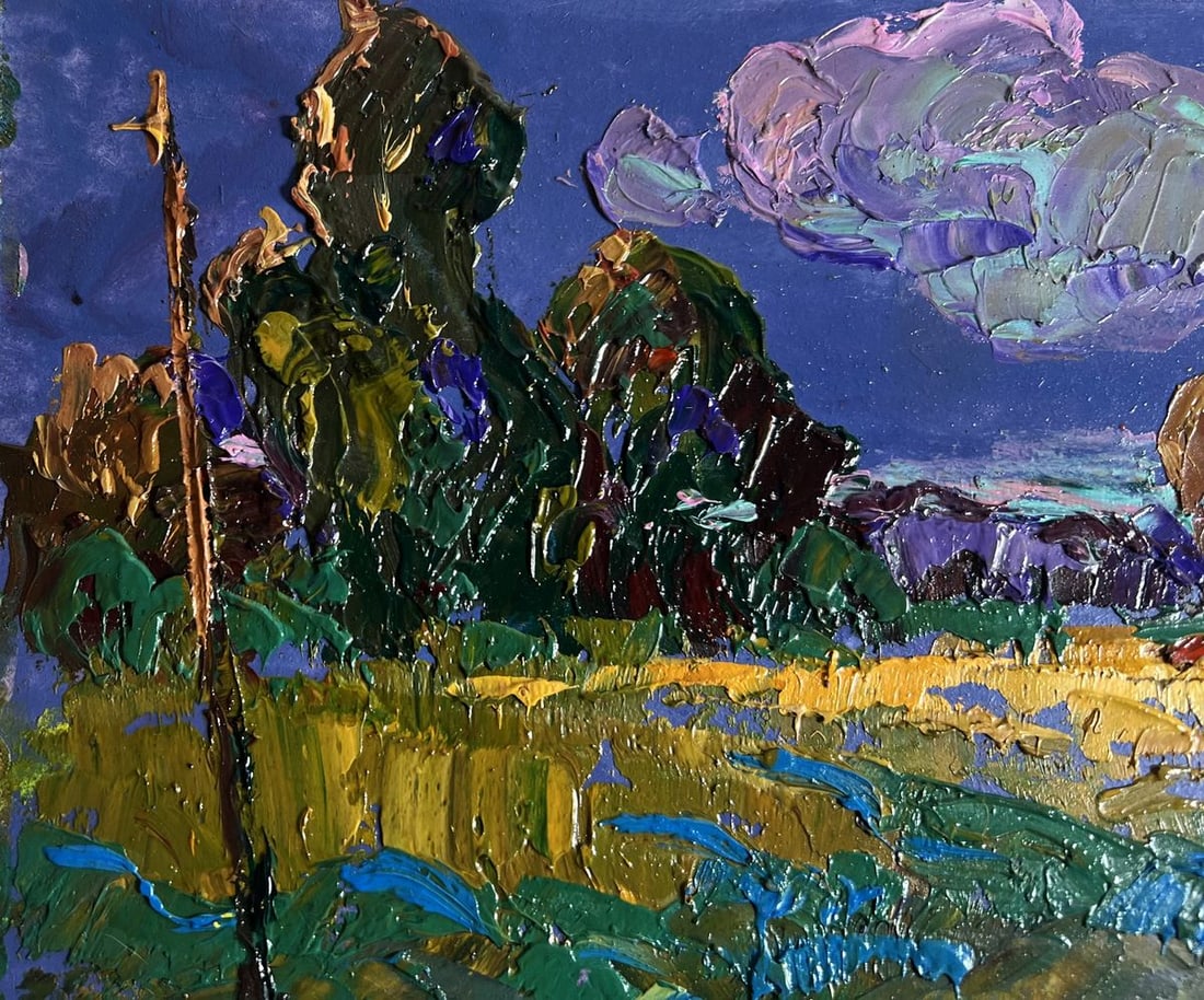 Oil painting Evening rays of the sun Oksana Kalenyuk - 4