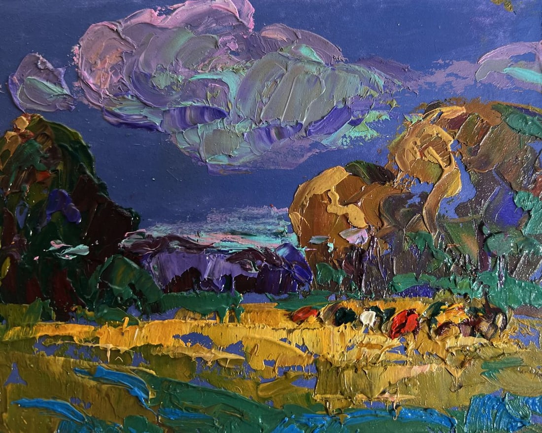 Oil painting Evening rays of the sun Oksana Kalenyuk - 5