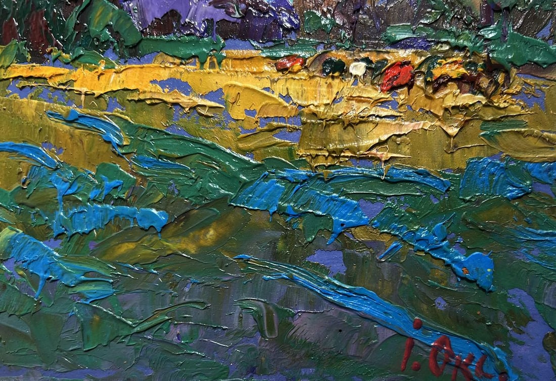 Oil painting Evening rays of the sun Oksana Kalenyuk - 9