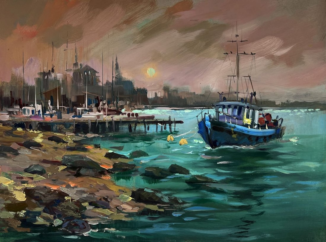 Oil painting Sunset over Venice Yuriy Suprunchuk - 3