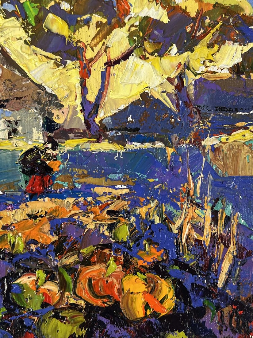 Oil painting Yellow sunset over the village Oleksiy Ivanyuk - 10