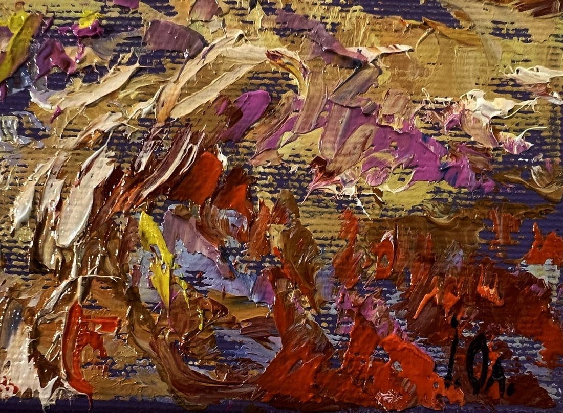 Oil painting Evening village Oleksiy Ivanyuk - 5