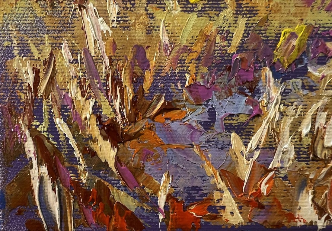 Oil painting Evening village Oleksiy Ivanyuk - 6