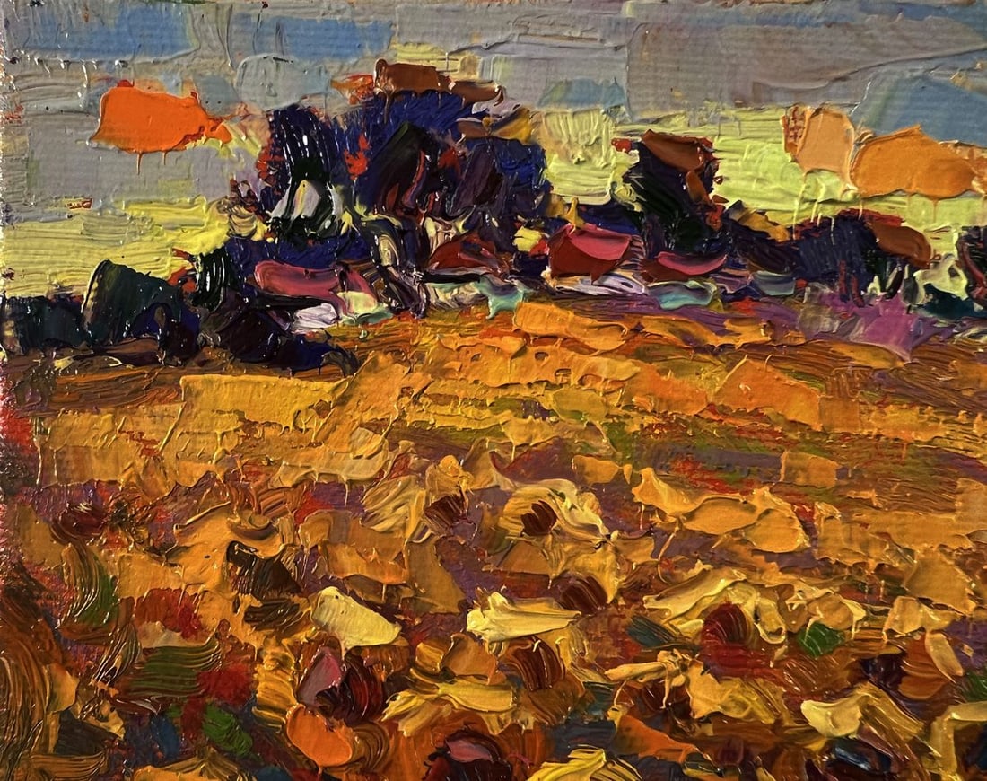 Oil painting Sunset in the field Oksana Ivanyuk - 6