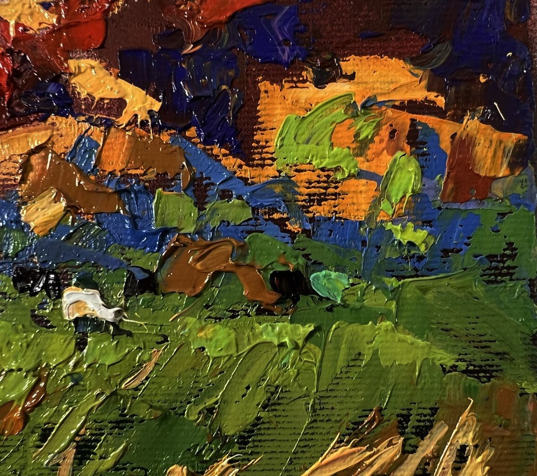 Oil painting Sunset over the meadows Oleksiy Ivanyuk - 4