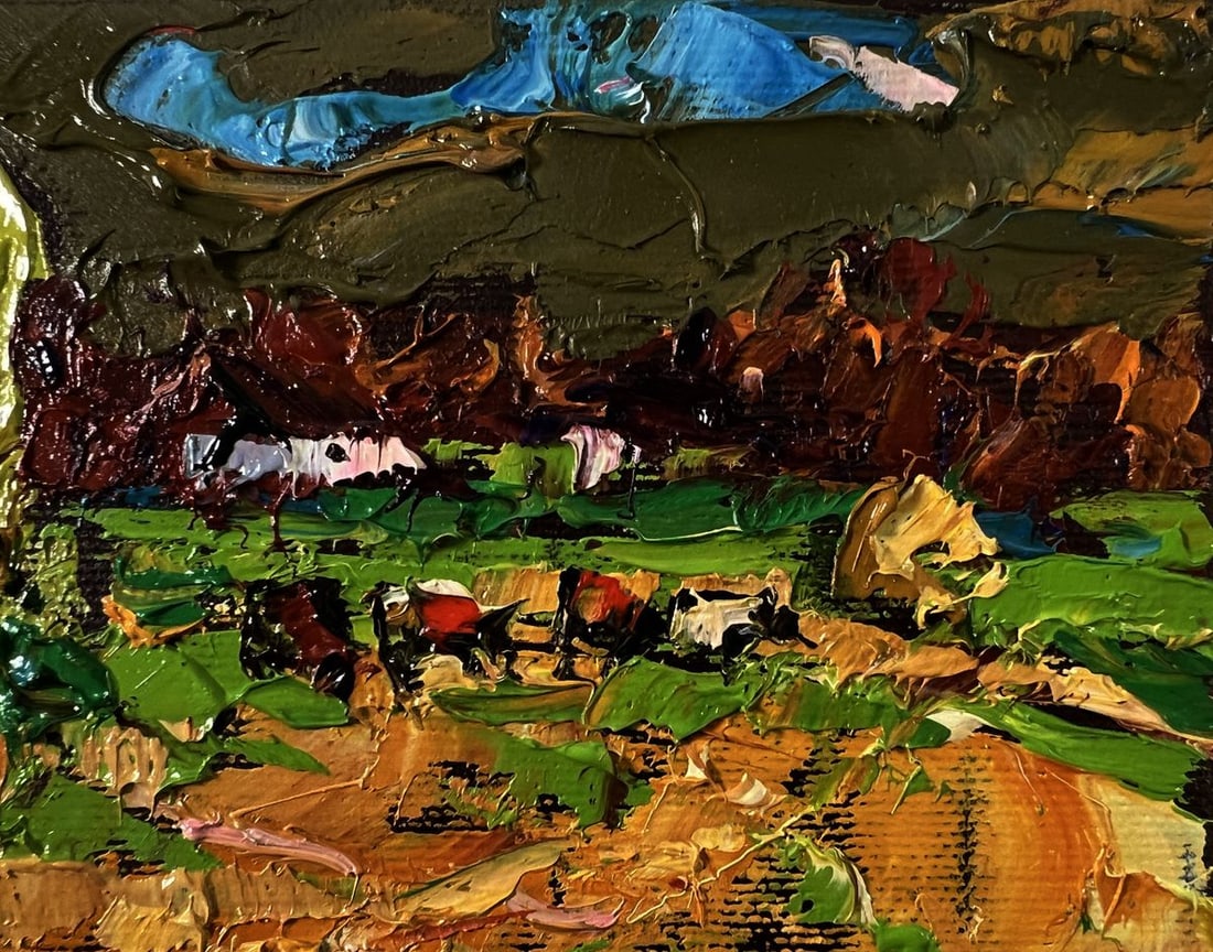 Oil painting Autumn evening fields Oleksiy Ivanyuk - 4