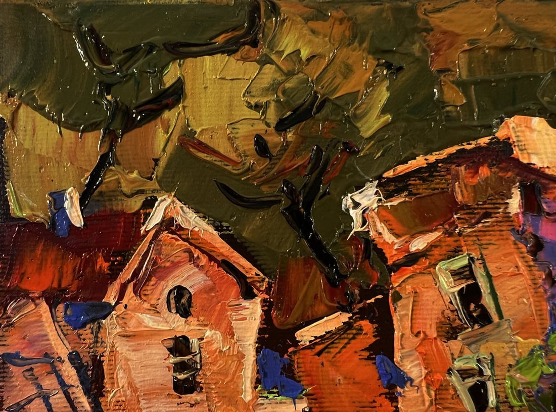Oil painting Evening of a city street Oleksiy Ivanyuk - 7